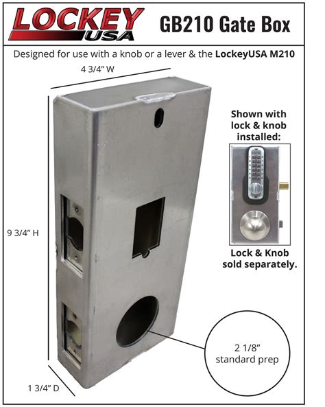 weldable lock box for gates